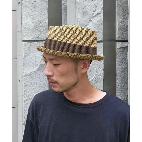 帽子 ハット 「Basiquenti」Mosaic Braid Porkpie BCX-U21756...