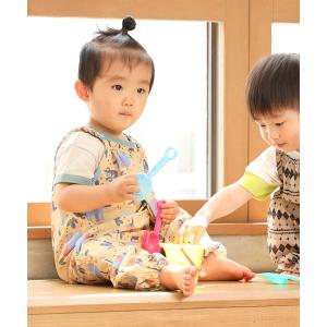 ベビー 動物総柄食事お砂場着