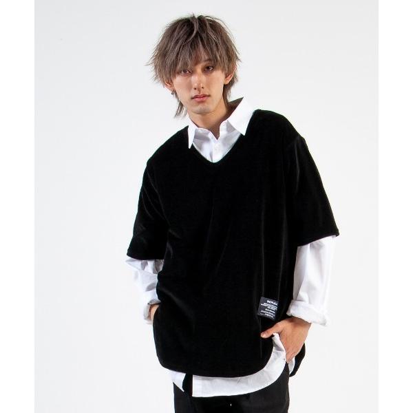 tシャツ オーバーベロアTシャツ メンズ レディース