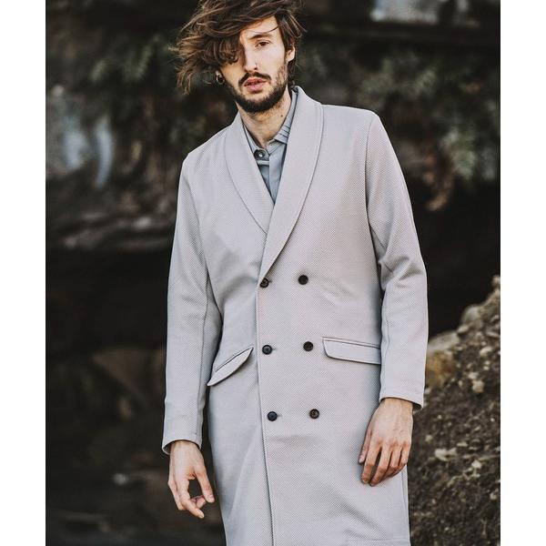 チェスターコート コート 「NO ID.」Emboss Jersey Gown Coat / エンボ...