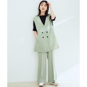 パンツ スラックス コスパ抜群！ジレ＆フレアーパンツセットアップ