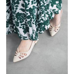 パンプス ポインテッドトゥバックストラップパンプス/TM22130