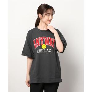 tシャツ Tシャツ CHILLAX/チラックス  ビッグシルエット/オーバーサイズ/カレッジ風ロゴTシャツ   222OO2ST181CL レディース