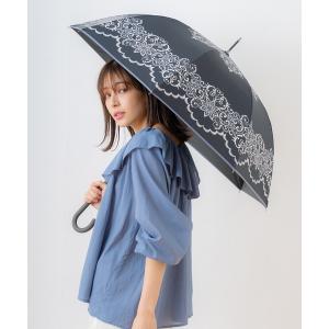 傘 完全遮光 UVカット100% 日傘 晴雨兼用 ジャンプ傘 デザインシリーズ レース柄