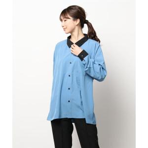 ブラウス シャツ ビッグシルエット ポリストレッチ クレリックシャツ レディース レディース