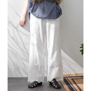 パンツ コットンレースパンツ レディース