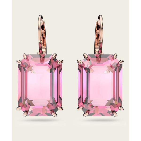 ピアス 「公式」「スワロフスキー」Millenia ドロップピアス， オクタゴンカット， ピンク， ...