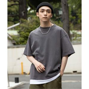 tシャツ Tシャツ メンズ WEGO/ピグメントクルーネック半袖T