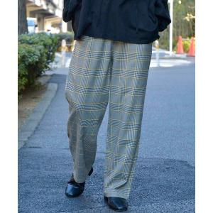 パンツ チェックイージーパンツ レディース