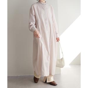 ワンピース シャツワンピース 「WEB限定」ウエストタックストライプシャツワンピース