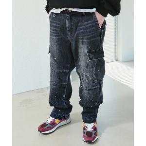 パンツ デニム ジーンズ メンズ LIBERE リベーレ / MIL CARGO DENIM PANTS カーゴデニムパンツ / 221310-221｜zozo