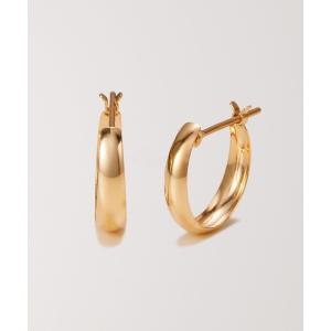 ピアス 「K10」プレーンフープピアス レディース