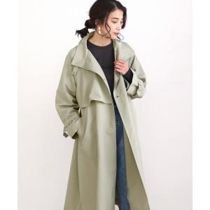 ステンカラーコート スタンドカラ―スプリングコート