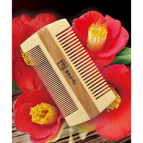 ヘアブラシ つげと椿の万葉艶櫛