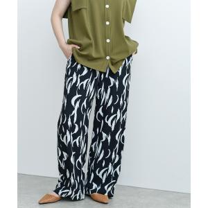 ワイドパンツ パンツ プリントリラックスPT レディース