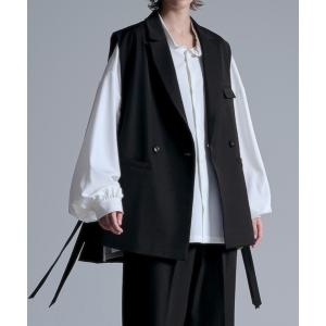 ベスト ドレープ サイドコードダブルジレベスト