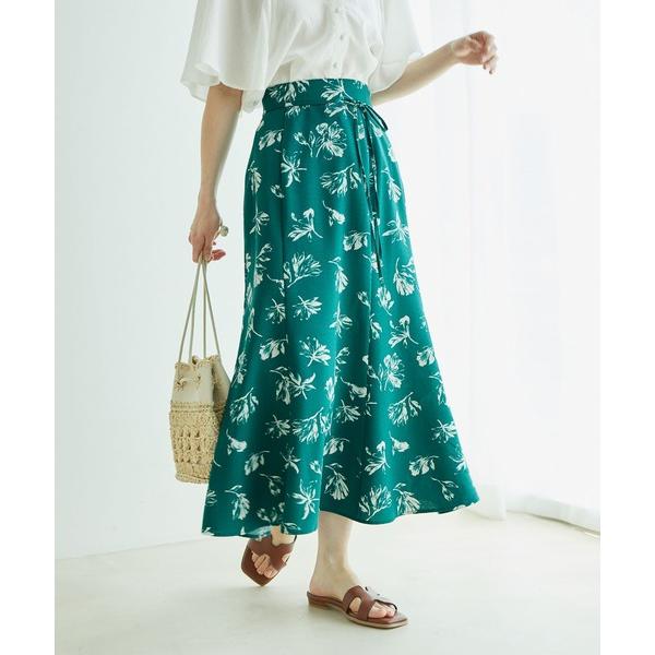 スカート 「セットアップ対応」リネンライクマーメイドスカート