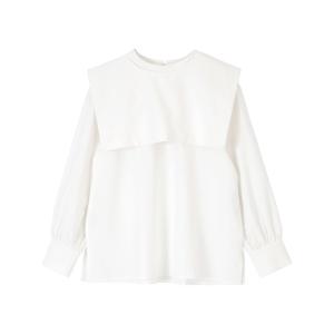 ブラウス シャツ つけ襟付ボリュームスリーブブラウス レディース