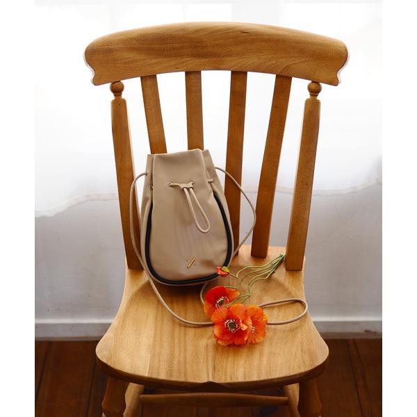 ショルダーバッグ バッグ R/b カウレザー 2tone drawstring bag レディース