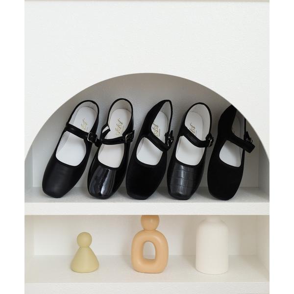 バレエシューズ パンプス AAA+Feminine スクエアトゥメリージェーンカンフーシューズ