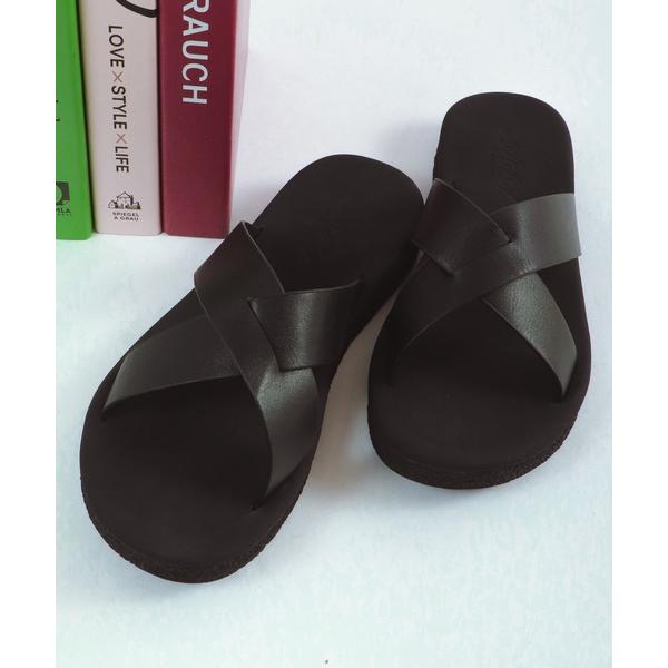 サンダル AAA+Feminine 軽量、滑りにくいクロスフラットサンダル レディース