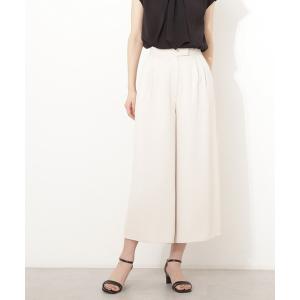 マルチサイズ パンツ ポリエステルツイルガウチョパンツ レディース