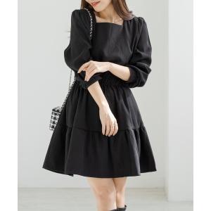 moment+ ワンピース シャツドッキングフリルミニワンピース : ZOZOTOWN