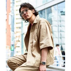 シャツ ブラウス メンズ 「Dickies/ディッキーズ」 MYSELF ABAHOUSE 別注 オーバーサイズ Wポケット オープンカラー シャツの商品画像