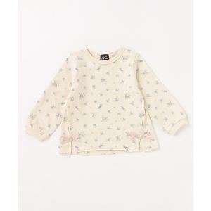 tシャツ Tシャツ 花柄プリント長袖T