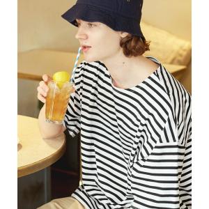 tシャツ オーバーサイズ オリジナルマルチボーダー ワイドS/Sカットソー EMMA CLOTHES メンズ レディース