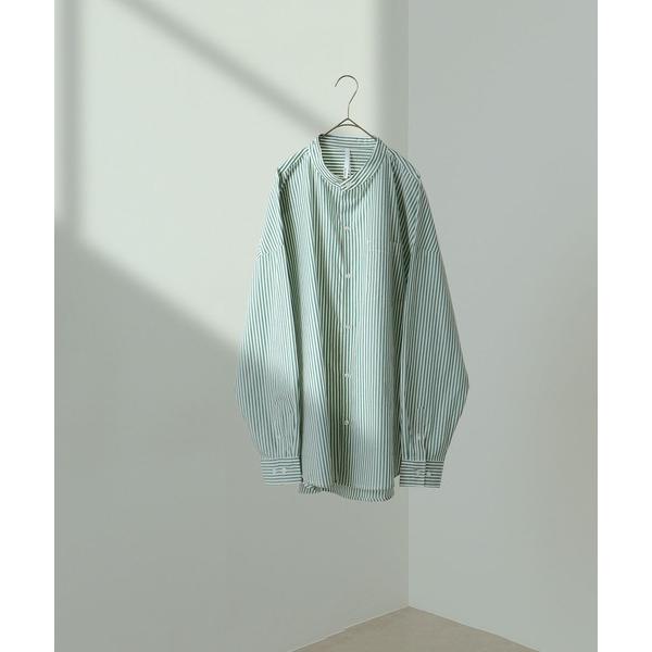 シャツ ブロードルーズフィットバンドカラーシャツ メンズ レディース