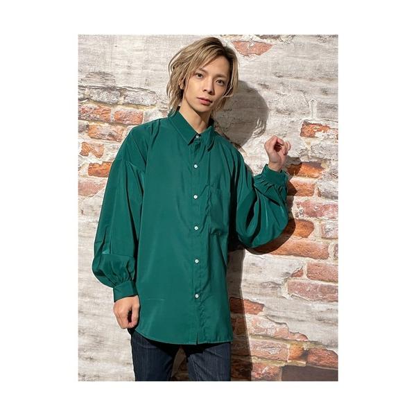 シャツ ポリエステルムジバルーンスリーブシャツ(IR) オーバーサイズ メンズ レディース メンズ ...