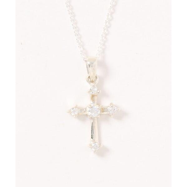 ネックレス シルバー925ジルコニアクロスネックレス メンズ レディース