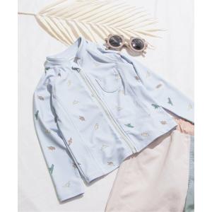 ラッシュガード バイカラー・総柄前開きラッシュガード_UVカット