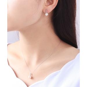 BLOOM（ブルーム） ネックレス 6月誕生石 K10 ホワイトゴールド あこや