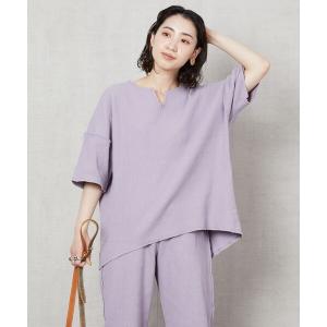 tシャツ Tシャツ 「WEB限定」畦編コットンダメージリラックスセットアップ(トップス/パンツ)