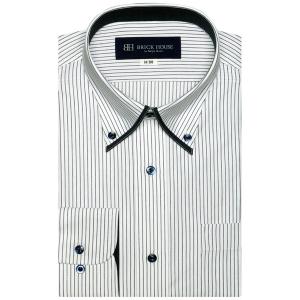 ビズポロ 形態安定ノーアイロン ボタンダウン 長袖ビジネスニットワイシャツ