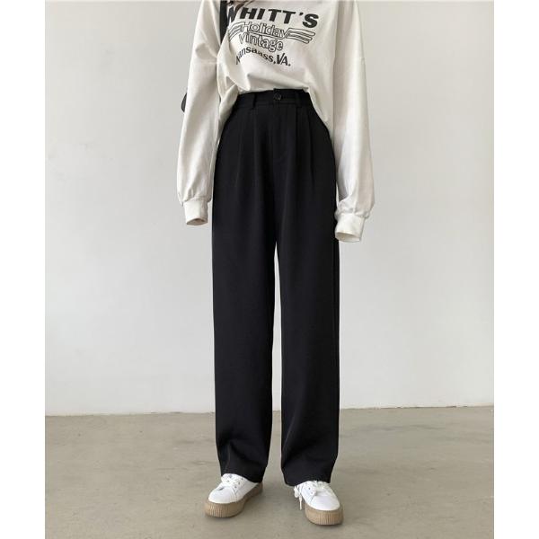 スラックス パンツ 「累計販売枚数3万枚突破」ハイウエストワイドスラックス レディース