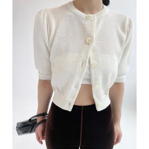 カーディガン ギマコットンショートカーディガン