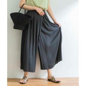パンツ 割繊ラップギャザースカーチョ