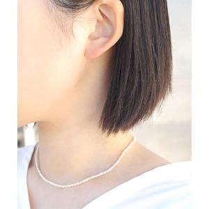 ネックレス 入学式 「anq.」SV925・パール　ショートネックレス　淡水パール レディース