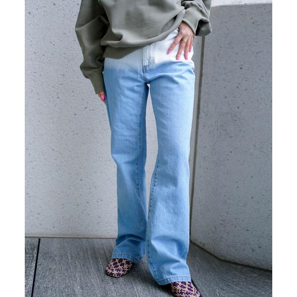 ジーンズ デニム デニムパンツ GRADATION FLARED PANTS レディース
