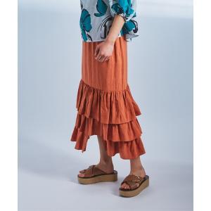 オレンジ フレアロングスカート　ソブ　ダブスタ　ダブルスタンダードクロージング BOTTOMS | Night STORE | ダブルスタンダードクロージング公式通販