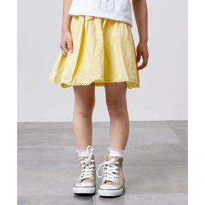 ハーフパンツ ワイドパンツ パンツ ドビーフレアキュロット キッズ 子供服 女の子