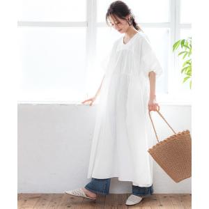 ワンピース Vネックティアードワンピース