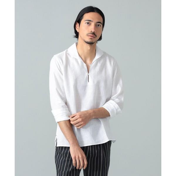 シャツ Massimo d’Augusto / ALAMARI リネンソリッド カプリシャツ メンズ