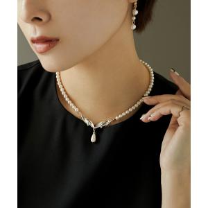 ネックレス パールチャームビジューネックレス レ...の商品画像