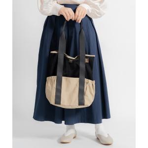 トートバッグ jou jou lier メッシュ切り替えトートバック レディース メンズ