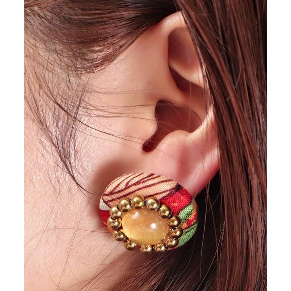 ピアス Joe's Style FLOWER GEM GLASS ヘマタイト　アレキサンダーヘンリー...