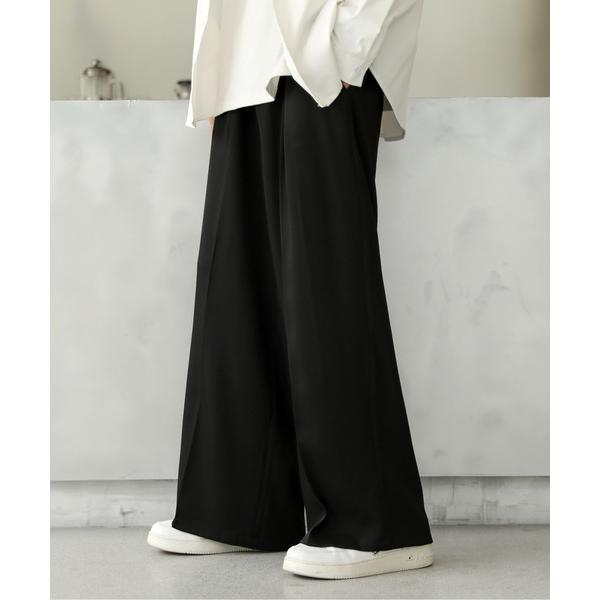 スラックス 「neos -addictive design-」ルーズシルエット カラー ワイド スラ...